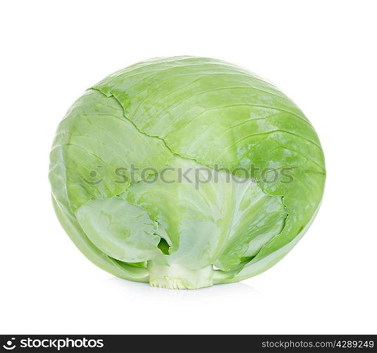 White cabbage isolated on white background