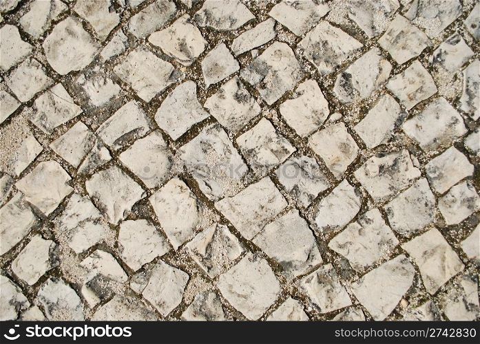 White calcada pavement from Portugal