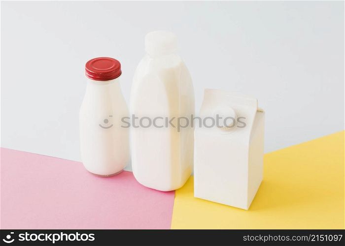 white carton package bottles bright board