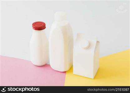 white carton package bottles bright board