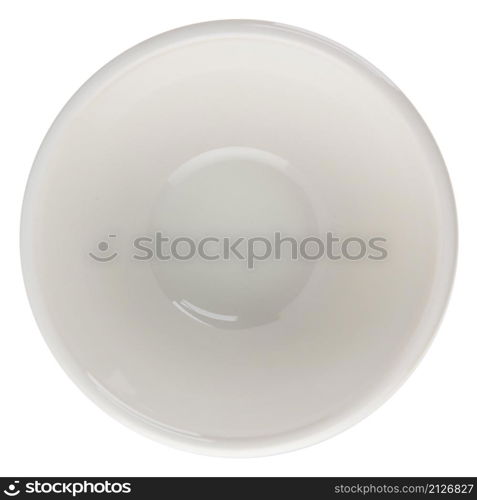 White ceramic bowl on white reflective background