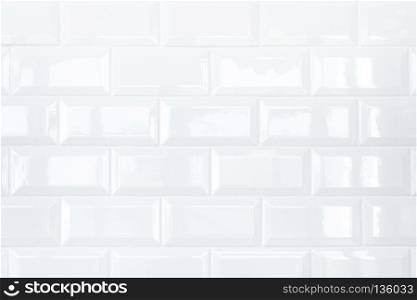 White Ceramic tile brick wall texture