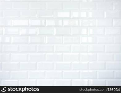 White Ceramic tile brick wall texture