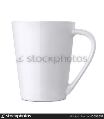 White ceramics mug isolated