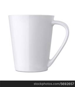 White ceramics mug isolated