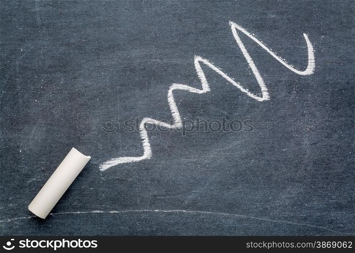 white chalk abstract on vintage slate blackboard