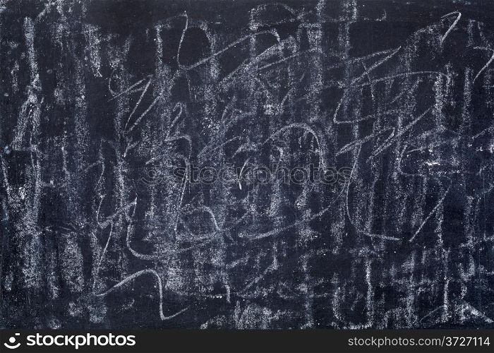 white chalk texture on a slate blackboard - random lines and smudges