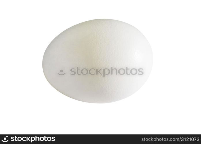 White chicken egg isolated on white with a clipping path.