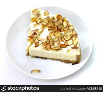 white chocolate cheesecake slices