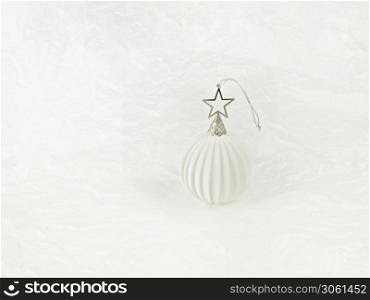 White Christmas. White Christmas Ornament on a White Background