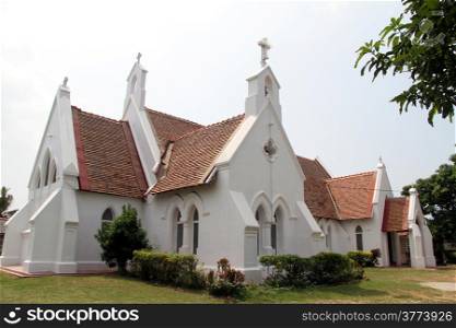 White church of Saint Stephan in Negombo, Sri Lanka