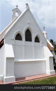 White church Saint Stephan in Negombo, Sri Lanka