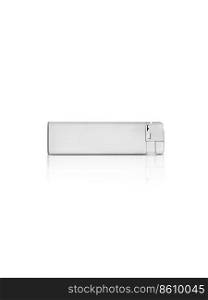 White cigarette lighter isolated on a white background