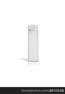 White cigarette lighter isolated on a white background