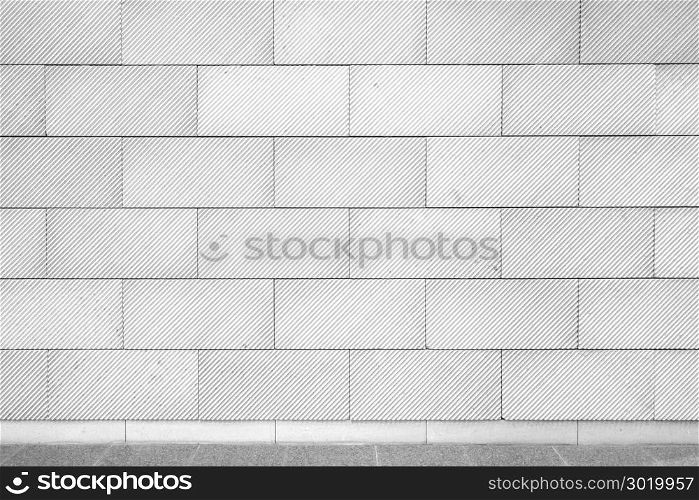 White classical brick wall for background