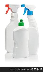 white clean bottles