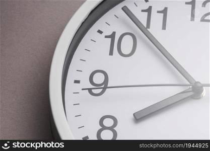 white clock ticking showing 8 oclock. High resolution photo. white clock ticking showing 8 oclock
