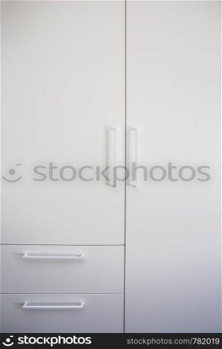White closet doors wood closeup, modern design background texture. White closet doors wood closeup, modern design
