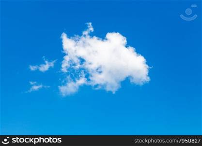 white cloud in blue summer sky in sunny day