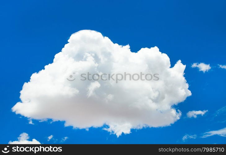 White cloud in the blue sky