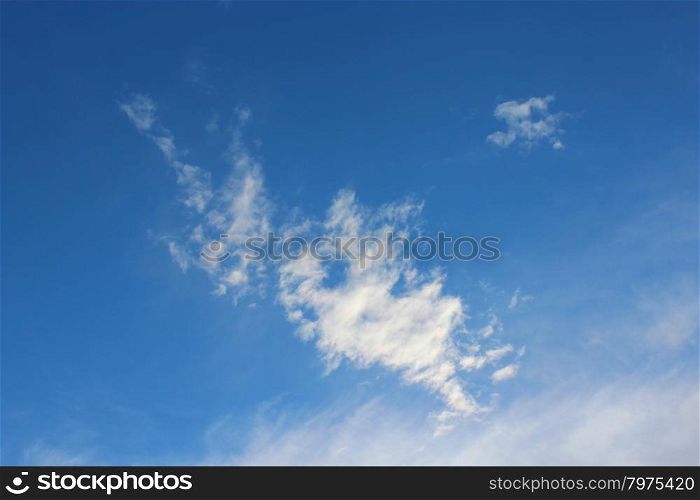 white cloud the on blue sky background. beautiful white cloud on the blue sky background