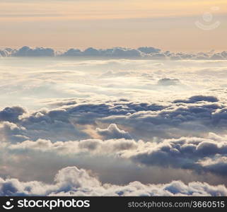 White clouds and blue