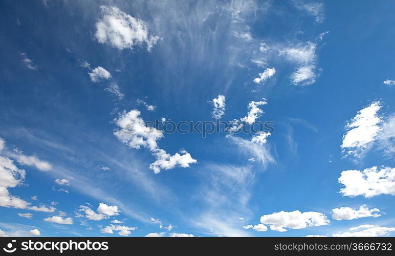 White clouds and blue