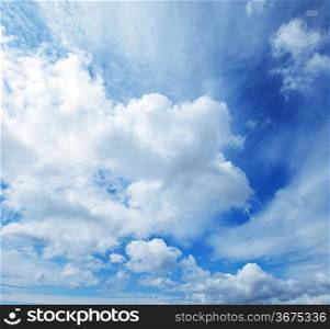 White clouds and blue