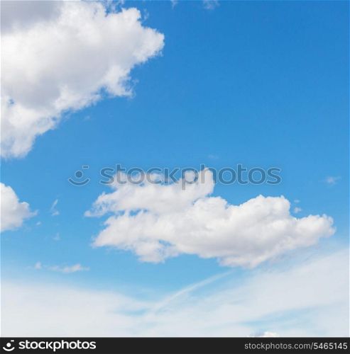 White clouds and blue