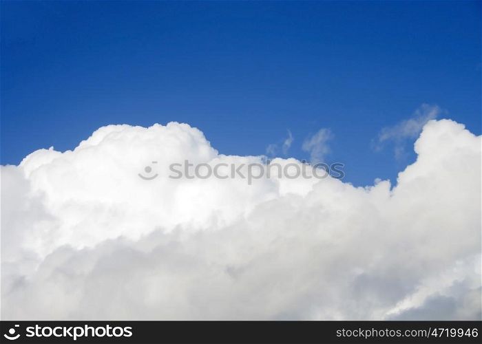 White clouds and blue sky
