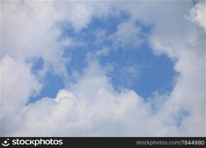 White clouds in a blue sky. Sky background.