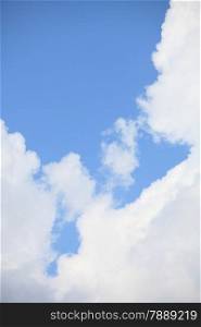 White clouds in a blue sky. Sky background.