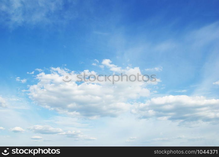 White clouds in blue sky