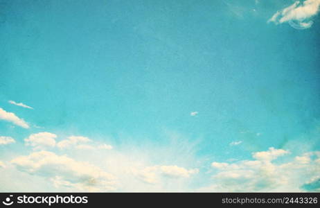 White clouds in blue sky