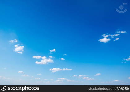 White clouds in blue sky.