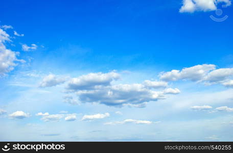 White clouds in blue sky