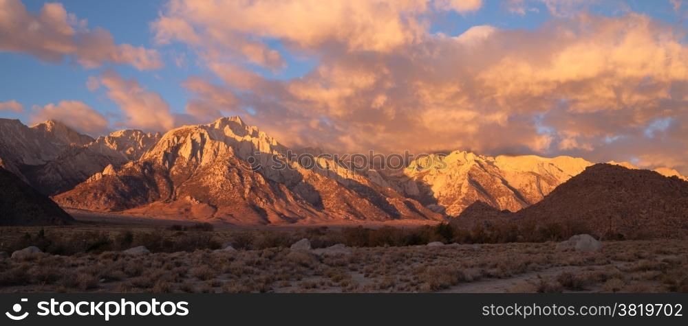 White clouds make a perfect backdrop to bounce color down into this landscape