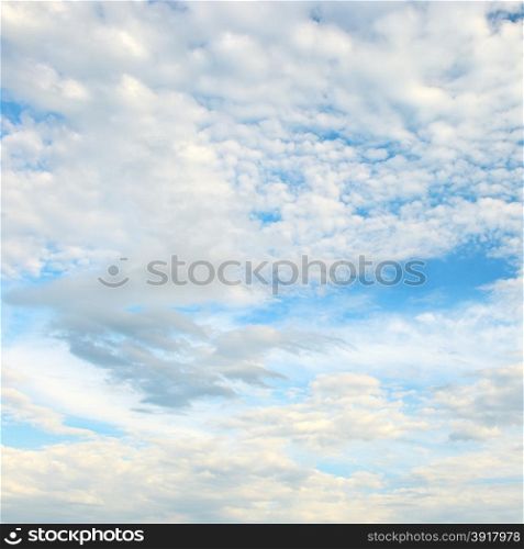 white clouds on background of blue sky