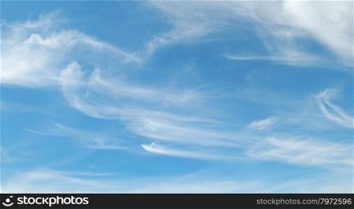 white clouds on background of blue sky