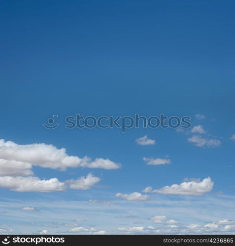 White clouds on blue sky for background