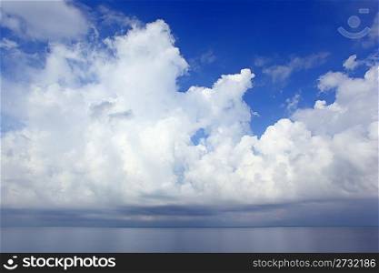 white clouds over sea