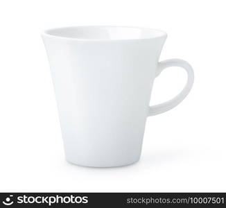 White coffee cup isolated on a white background. White coffee cup