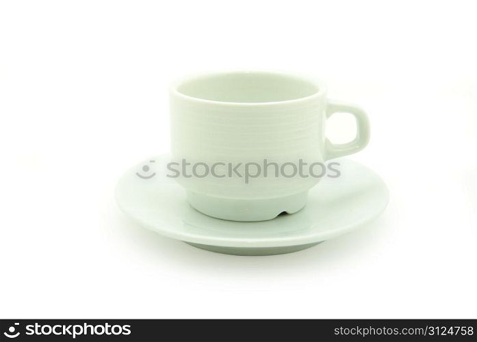white coffee cup isolated on white