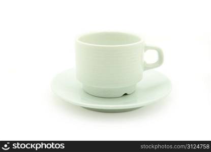 white coffee cup isolated on white