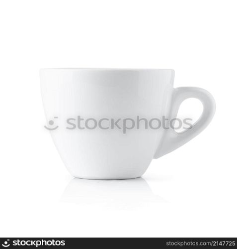 White coffee cup isolated on white background. White coffee cup on white background