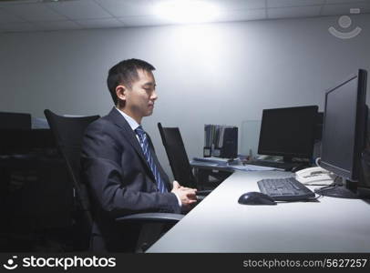 White-collar worker sitting in office