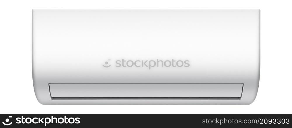 White color air conditioner machine isolated on white background