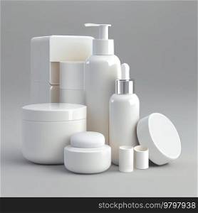 White Cosmetic Cream Collection for Skincare