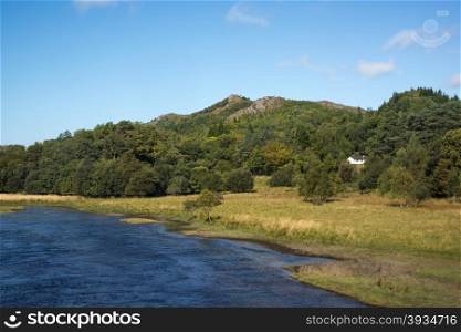 White Cottage Nestled Beneath Torr nan Muc and Overlooking The River Shiel.