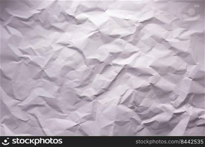 White crumpled paper as background texture. Recycling concept